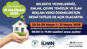 Yeşilyurt Belediyesinde vergi ödemeleri için tatil mesaisi başlıyor