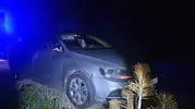 Bilecik yolunda otomobile geyik çarptı İki kişi hastaneye kaldırıldı