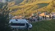 Siirt'te mezarlık yolunda korku dolu anlar