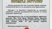 Muş’ta kritik baraj tahliyesi Tarihi köprü ve park ziyarete kapatıldı