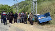 Zonguldak'ta tarım aracı devrildi 5 kişi yaralandı