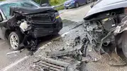 Burdur yolunda zincirleme kaza beş kişi hastanelik oldu