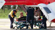 Samsun'da yaralanan genç için ambulans helikopter havalandı