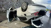 Emirdağ yolunda kaza sonucu dört kişi hastaneye kaldırıldı