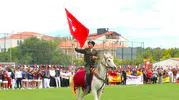 Datça 19 Mayıs kutlamalarında atlı gösteri nefes kesti