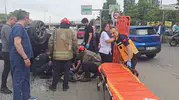 Kadıköy trafiğinde direksiyon başında fenalaşan sürücü kaza yaptı