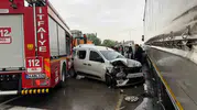 Sakarya’da yangına koşan itfaiye zincirleme kazaya karıştı