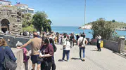 Kurban Bayramı tatilinde Amasra trafiği kilitlendi