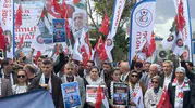 HAK-İŞ yöneticileri için Ankara’da İsrail protestosu
