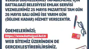 Battalgazi'de vergi ödemeleri için bayram mesaisi
