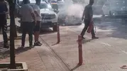 Alanya'da seyir halindeki araç alev aldı