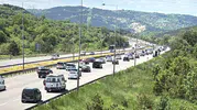 Tatilciler yola çıktı Bolu trafiği kilitlendi