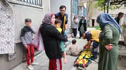 Nevşehir'de balkondan düşen iki kardeşin yürekleri ağza getiren anı