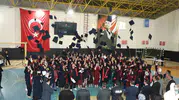 Narman Meslek Yüksekokulu öğrencileri diplomalarını coşkuyla aldı