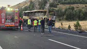 Denizli yolunda otobüs faciası 8 can kaybı var