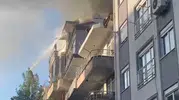 Amasra’da apartman yangını Yaşlı çifti komşuları alevlerin arasından çıkardı