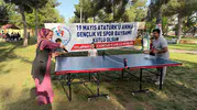 Ceylanpınar Cumhuriyet Parkı masa tenisi kortuna dönüştü