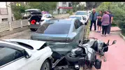 Söke'de beş aracın karıştığı zincirleme kaza ucuz atlatıldı