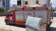 Erdemli'de dükkanın arka tarafında çıkan yangın paniğe yol açtı