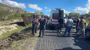 Nevşehir’de asfalt mesaisi kazayla bitti