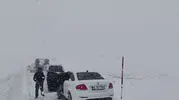 Palandöken geçidinde kış geri döndü