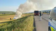 Kilis yolunda otomobil tarlaya uçtu