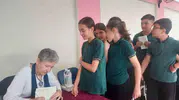 Sarıgöllü öğrenciler Koca Seyit’in yazarıyla bir araya geldi