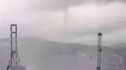 İskenderun Körfezi’nde denizden karaya ilerleyen dev hortum paniği