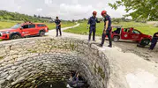 Mersin itfaiyesi derin kuyu kurtarma tatbikatı yaptı