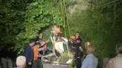İnebolu'da on metrelik kuyuya düşen inek kurtarıldı