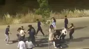 Adıyaman'da düğün konvoyunda tekme tokat kavga çıktı