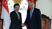 Erdoğan ve Singapur Başbakanı Dolmabahçe’de bir araya geldi