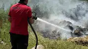 Bolu Dörtdivan’da saman yangını paniği