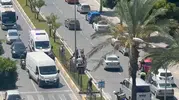 Manavgat’ta trafikte park etme kazası Bir sürücü hastanelik oldu