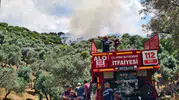 Aydın Yenipazar'da otluk alan yangını büyümeden durduruldu
