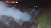 Bolu'da anız yangını ormana ulaşmadan son anda durduruldu