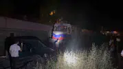 Elazığ’da hemzemin geçit faciası kıl payı atlatıldı