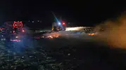 Balıkesir Karamanköy yolunda tarla yangını paniği