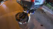Karaman'da motosiklet kazası kameraya saniye saniye yansıdı
