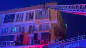 Lapseki’de apartman yangını 6 kişi hastanelik oldu