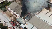 Eskişehir Emko Sanayi Sitesi'nde kereste fabrikası alevlere teslim oldu