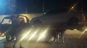 Kilis’te karakol yolunu tıkayan araçlar çekiciyle toplandı