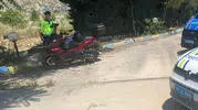 Bilecik'te benzinlik çıkışında motosiklet kazası