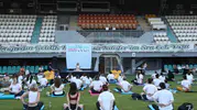 Nilüfer’de stadyum yoga alanına dönüştü