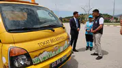 Tokat çöp taksilerinde artık kadın şoförler direksiyon sallıyor