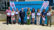 Ayvalık’ta kursiyerlerin el emeği ürünleri görücüye çıktı
