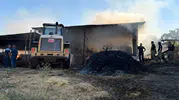 Karacabey'de çiftlik yangını büyük zarara yol açtı
