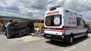 Çorum'da kavşak kazası 5 kişi yaralandı