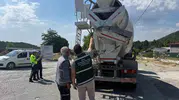Muğla yollarında beton mikseri denetimi