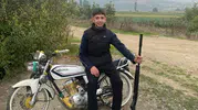 Satılığa çıkardığı motorla kaza yaptı